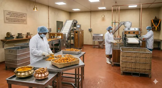 Lavorazione della curcuma in laboratorio